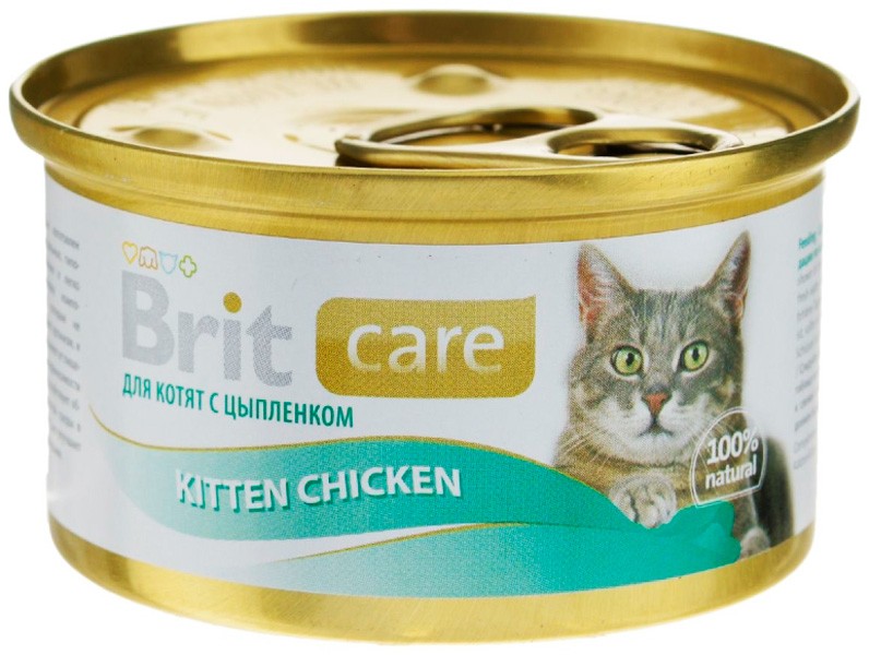 Консервы для котят Brit Care Kitten с курицей