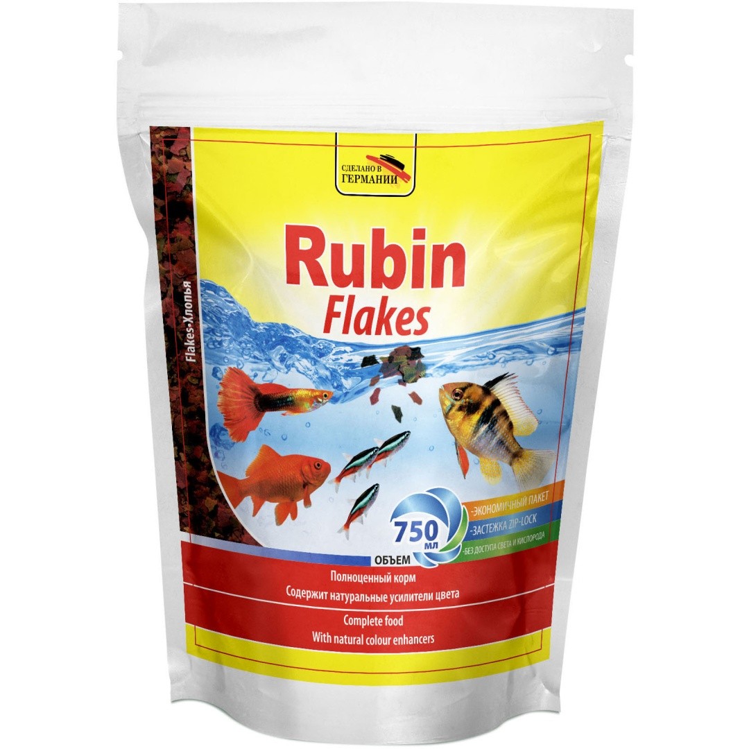 Корм для аквариумных рыб Novamark Rubin Flakes 750 мл