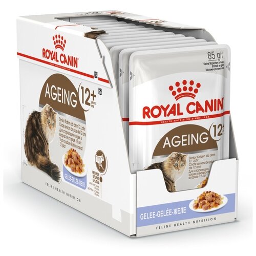 Корм для пожилых кошек Royal Canin Ageing +12 12 шт. x 85 г (кусочки в желе)