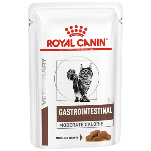 Корм для кошек Royal Canin Gastro Intestinal Moderate Calorie при проблемах с ЖКТ 85 г (кусочки в соусе)
